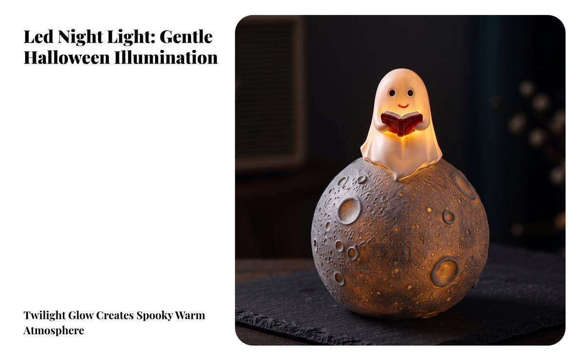 Tabletop Halloween Spirit Night Light | Playful Seasonal Character, for Bedside Table