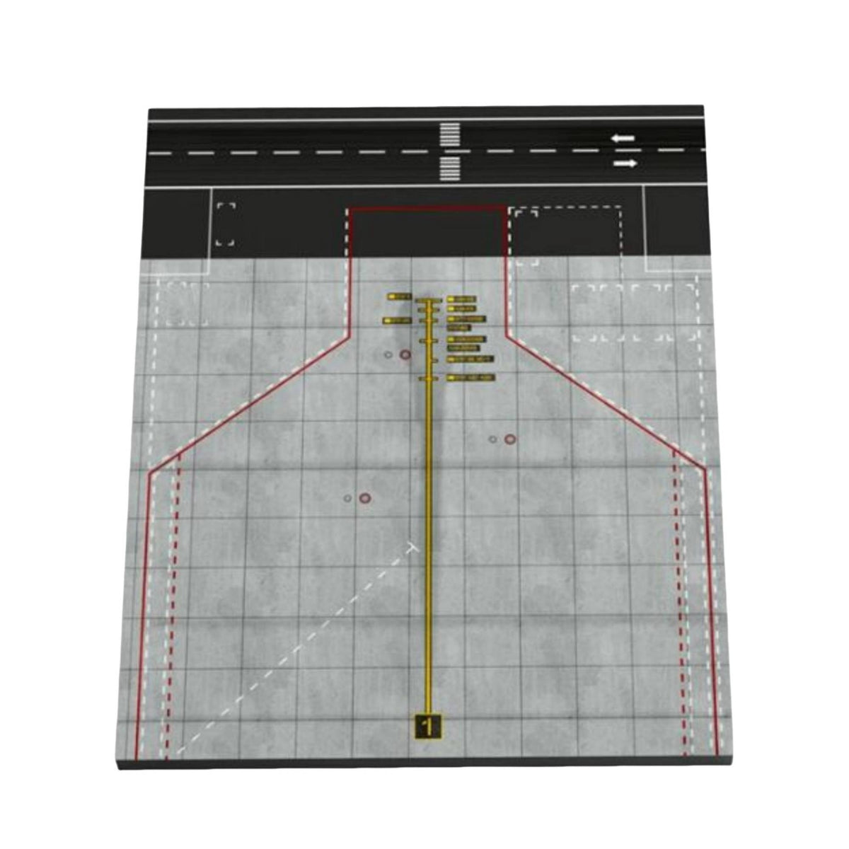 1:400 Airport Apron Display Board Rectangular Toy Landing Strip with Apron Markings Low-Profile Diorama Base for Collectors