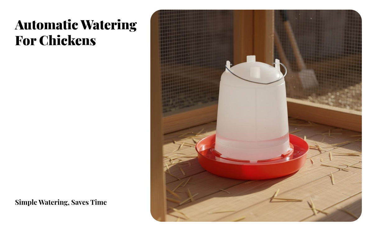 Automatic Fowl Waterer Easy to Hygienic Chick Feeder and Waterer Set Material Automatic Fowl Feeder