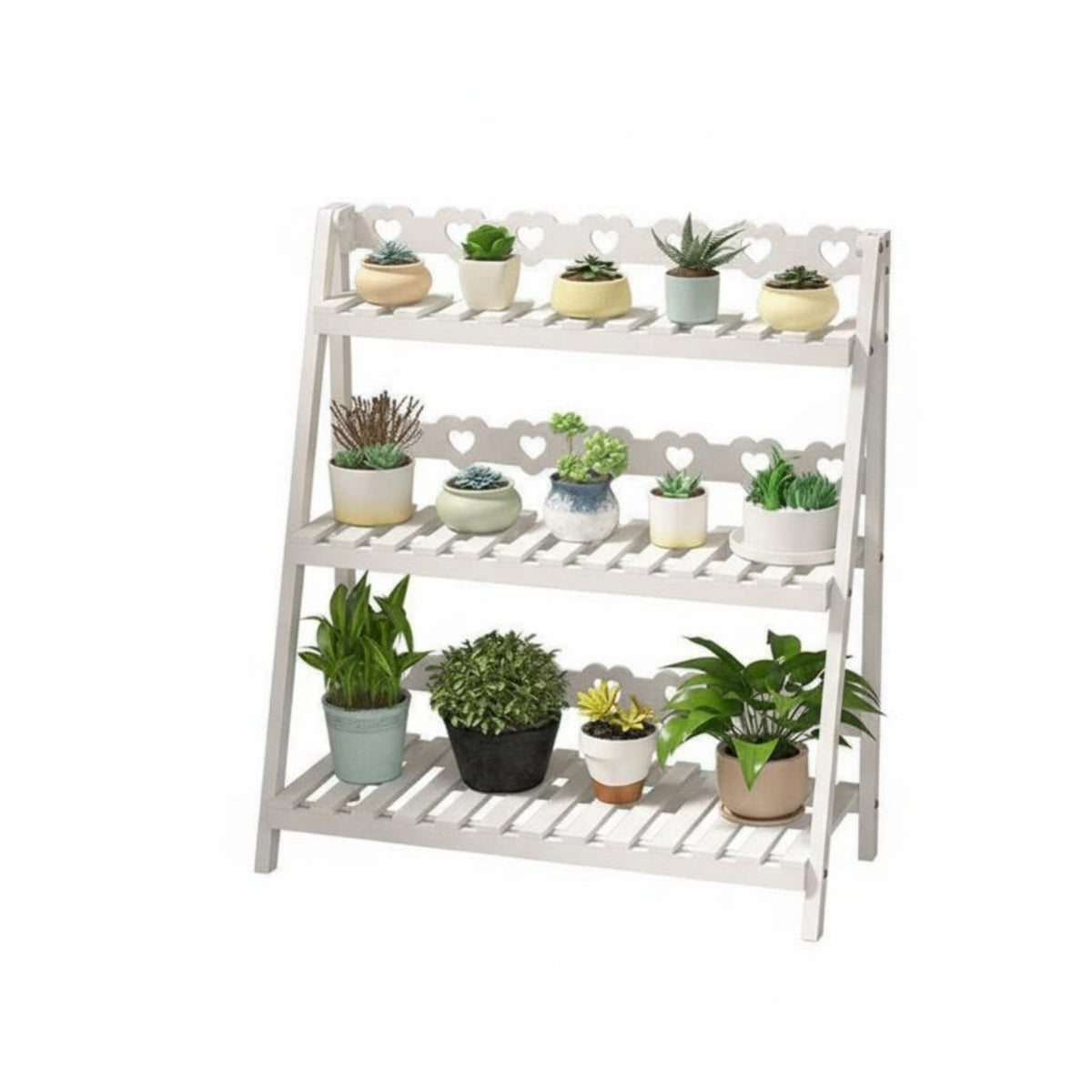 Foldable Lattice Rack Installationno-assembly Tiered Plant Holder Easy Assembly Multi-Tier Design for beyonddoor, Patio, Indoor
