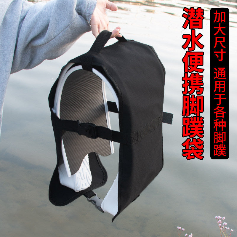 Portable Dive Fins Bag for Carry-On, Foldable, for Freediving Carbon Fiber Long Fins