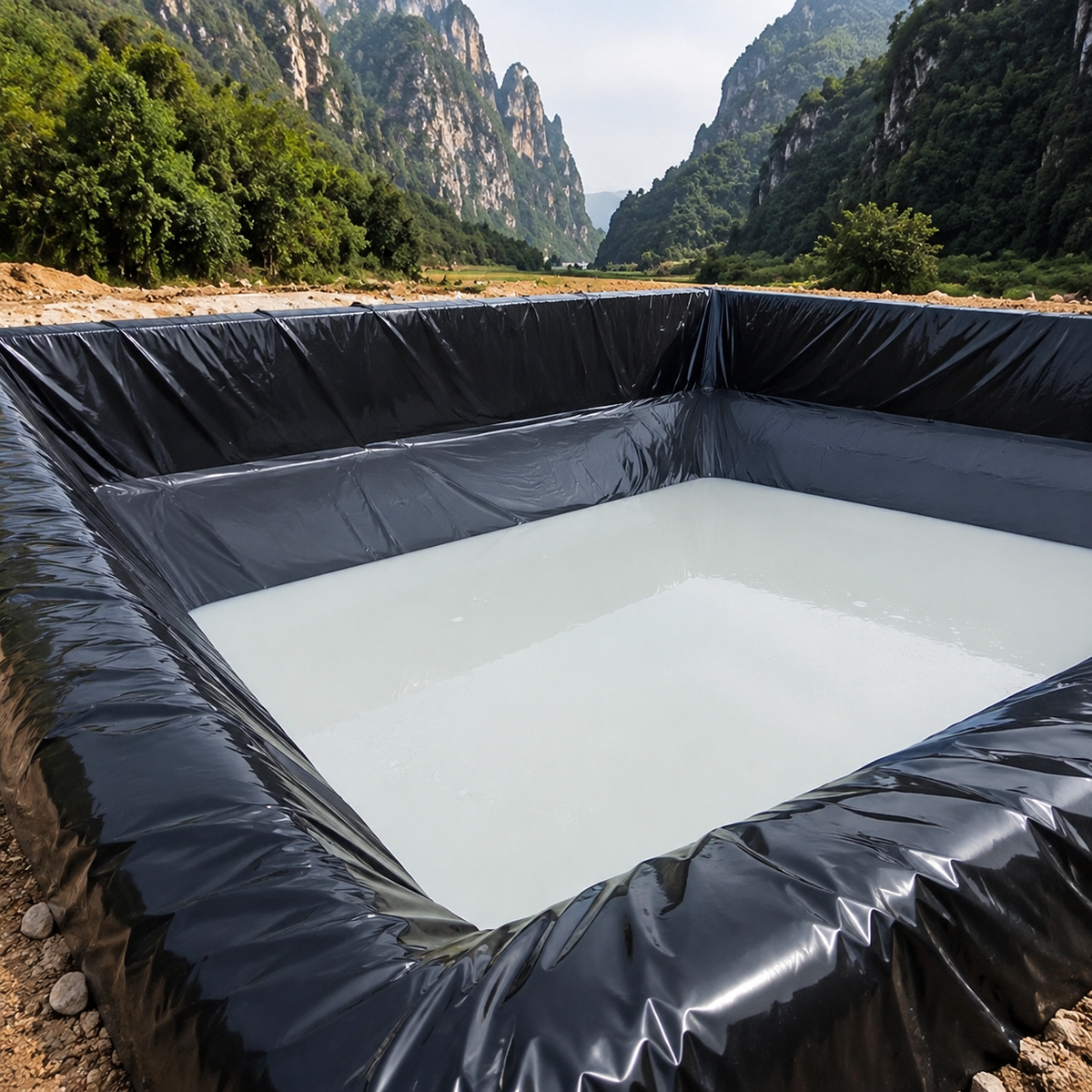 Black Blue Sheet, Waterproof Sheet, Leak-Proof Sheet, Protective Sheet, Civil Engineering Sheet, For Garden Ponds, Synthetic Resin, 1 Piece
