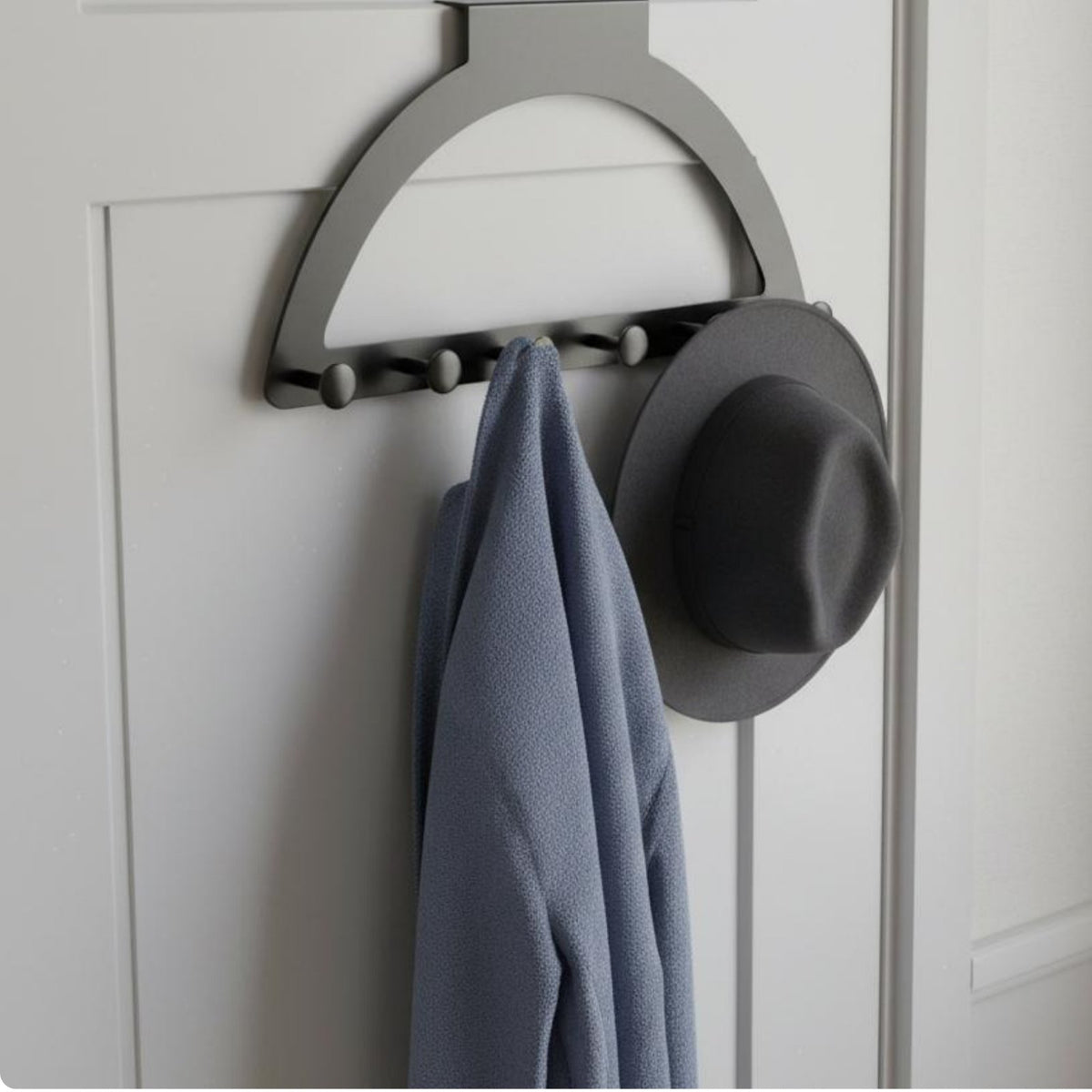 Door Back Clothes Rack No over Door Hook Rack Sturdy for Bedroom, Closet