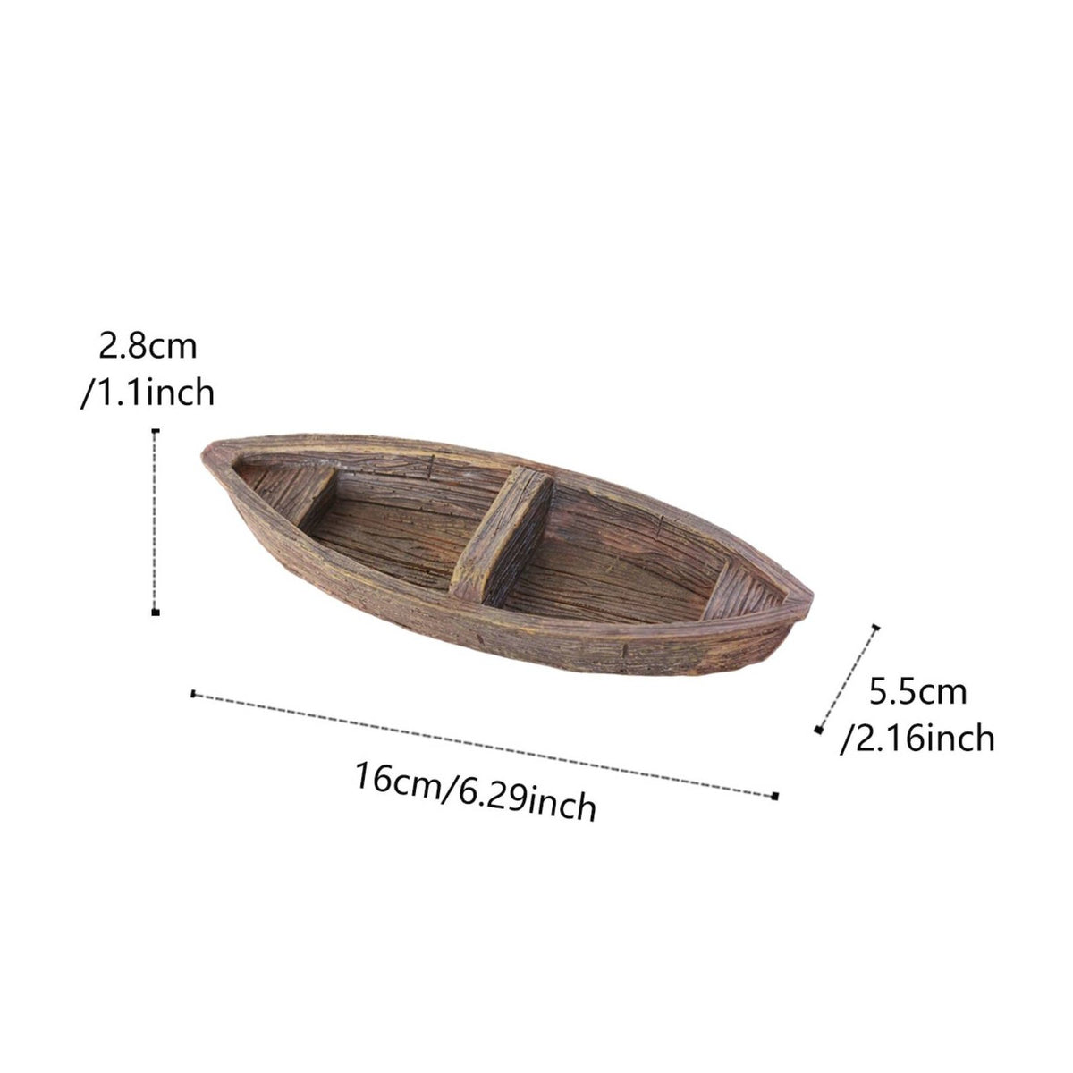 Buoyant Resin Boat Waterproof Buoyant Boat Ornament Weather Resistant Pond Statue for Aquarium