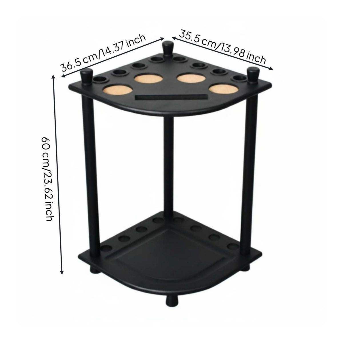 8 Hole Pool Cue Stand Floor Pool Cue Rack Easy to Assemble Game Room Storage