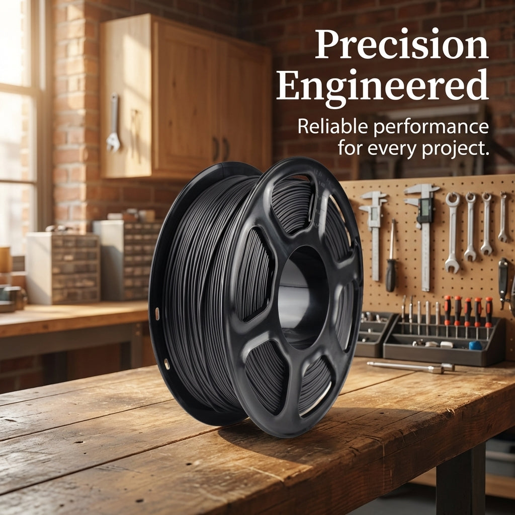 PLA Carbon Fiber 3D Printer Filament 1.75mm 1KG Spool, Heat Resistant for Structural and Prototyping, Engineers