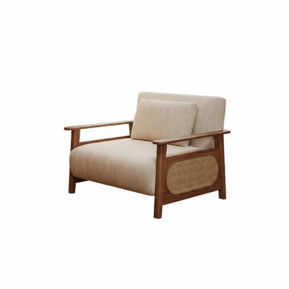 Folding Armchair Bed Sturdy Wood Frame Fold-Foldable Sleeper Chair Foldable Versatile for Apartment Dwellers, Adults
