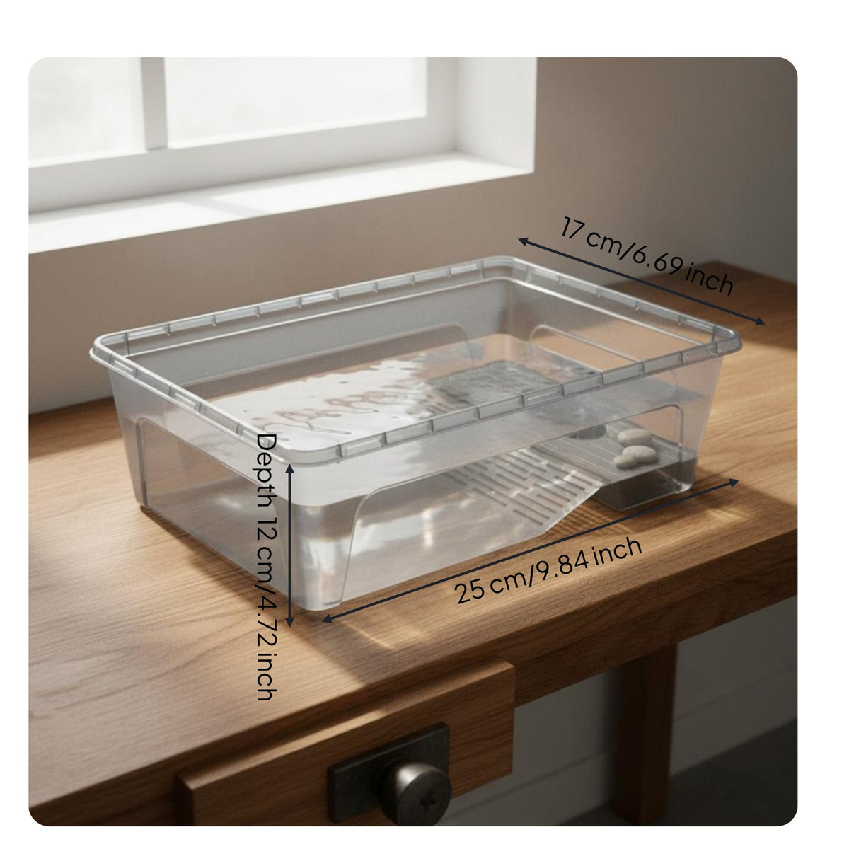Turtle Enclosure with Basking Platform Easy Water Change Aquatic Turtle Breeding