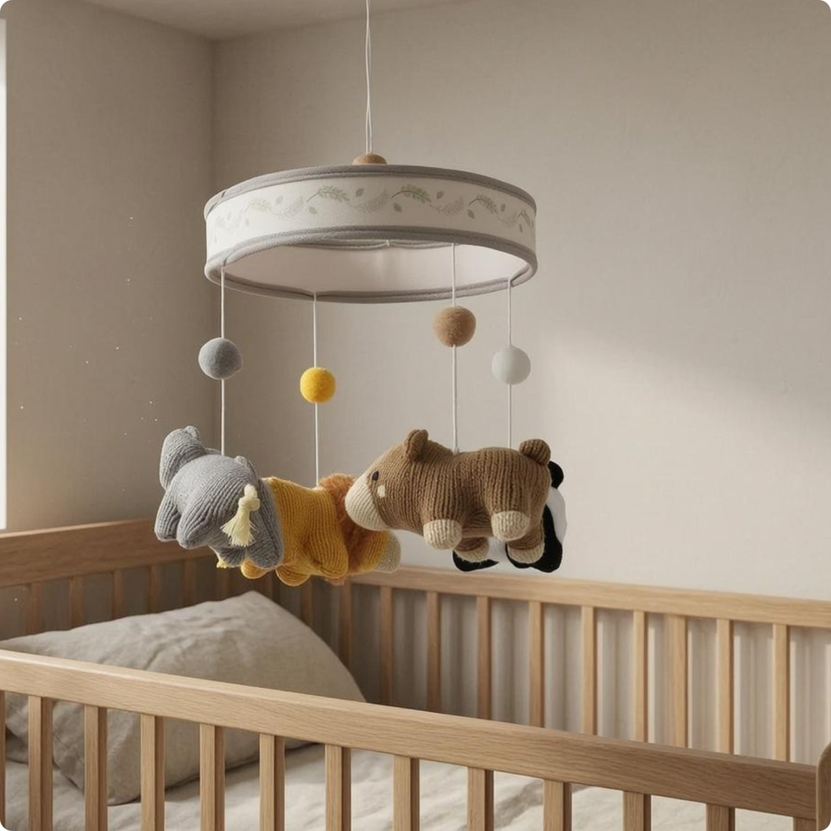 Crochet Creature Mobile Knitted Texture Infant Decor Stuffed for Crib