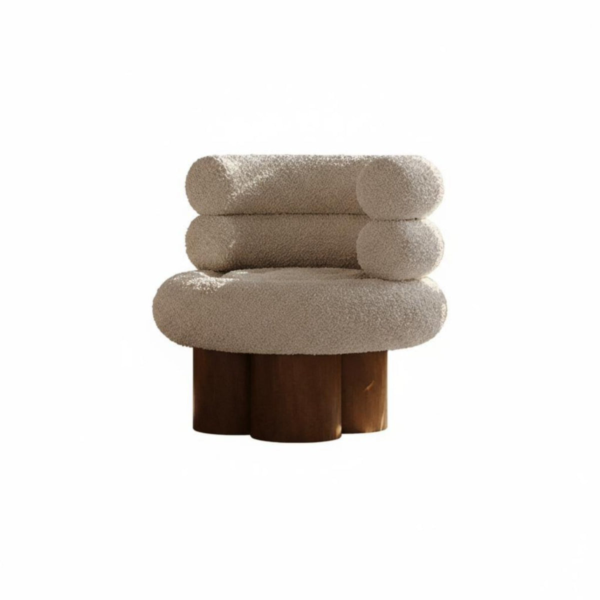 Plush Roll Armchair Designer inspired by Oversized leisure Armchair snug Comfort dense Padding for Homeowners, Balcony