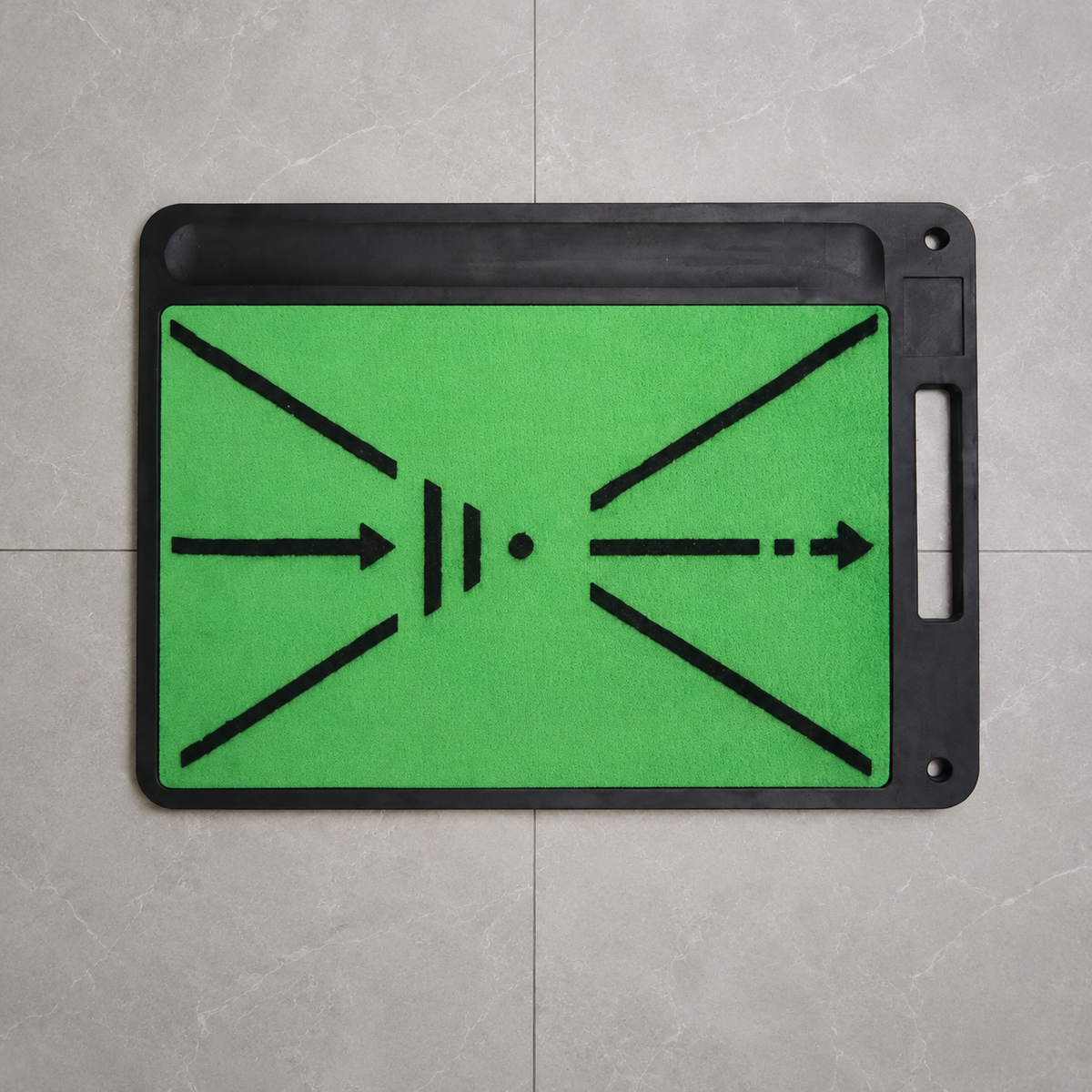 Putting Hitting Mat, 44x31x1.3cm Portable Swing Training Aid with Flocked Surface, Indoor & Outdoor Home Practice