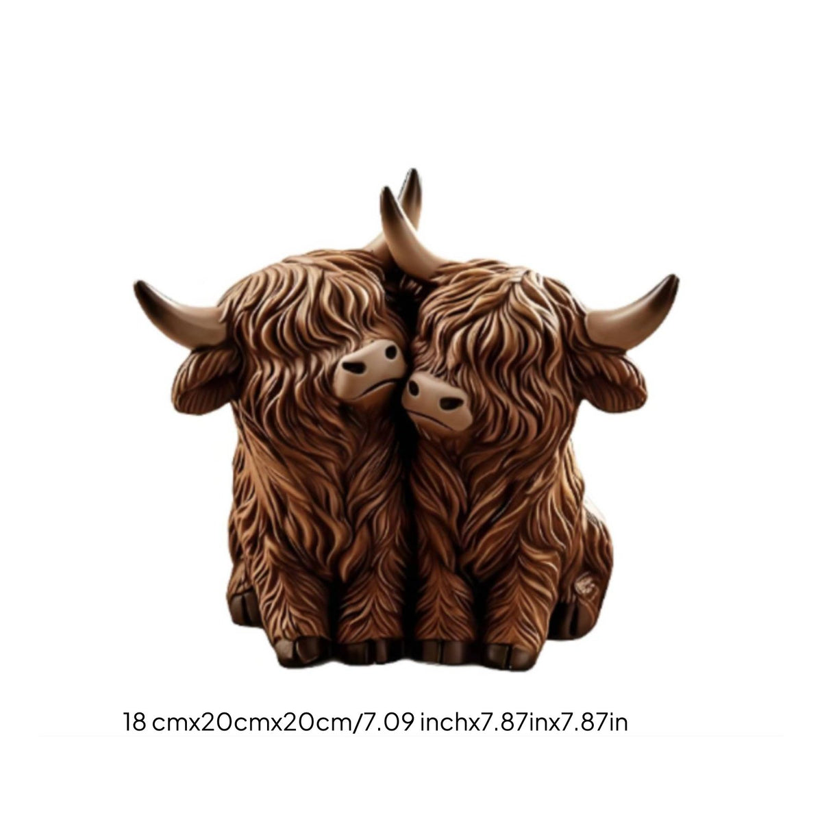 Hairy Bovine Resin Planter Decorative Desktop Piece for Shelf, Living Room