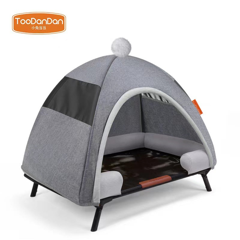 Toodandan Tent Dog Bed House Yurt Folding Camp Bed Moisture-Proof Cat Nest Pet Nest