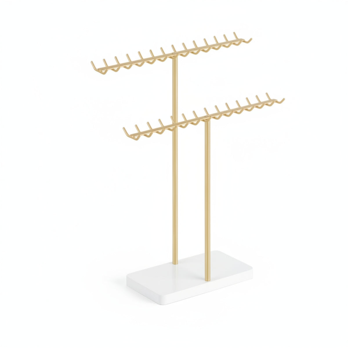Jewelry Display Stand Metal Frame Countertop Jewelry Stand Base Vertical Necklace Holder for Boutique
