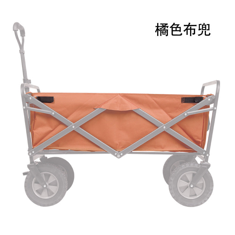 Portable Folding Four-Wheel Camping Cart with 600D Oxford Cloth
