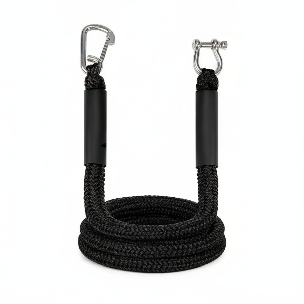 Coiled Bungee Dock Line Floating Dock Line with Foam Buoyant Bungee Mooring Rope Long-Lasting for Boaters