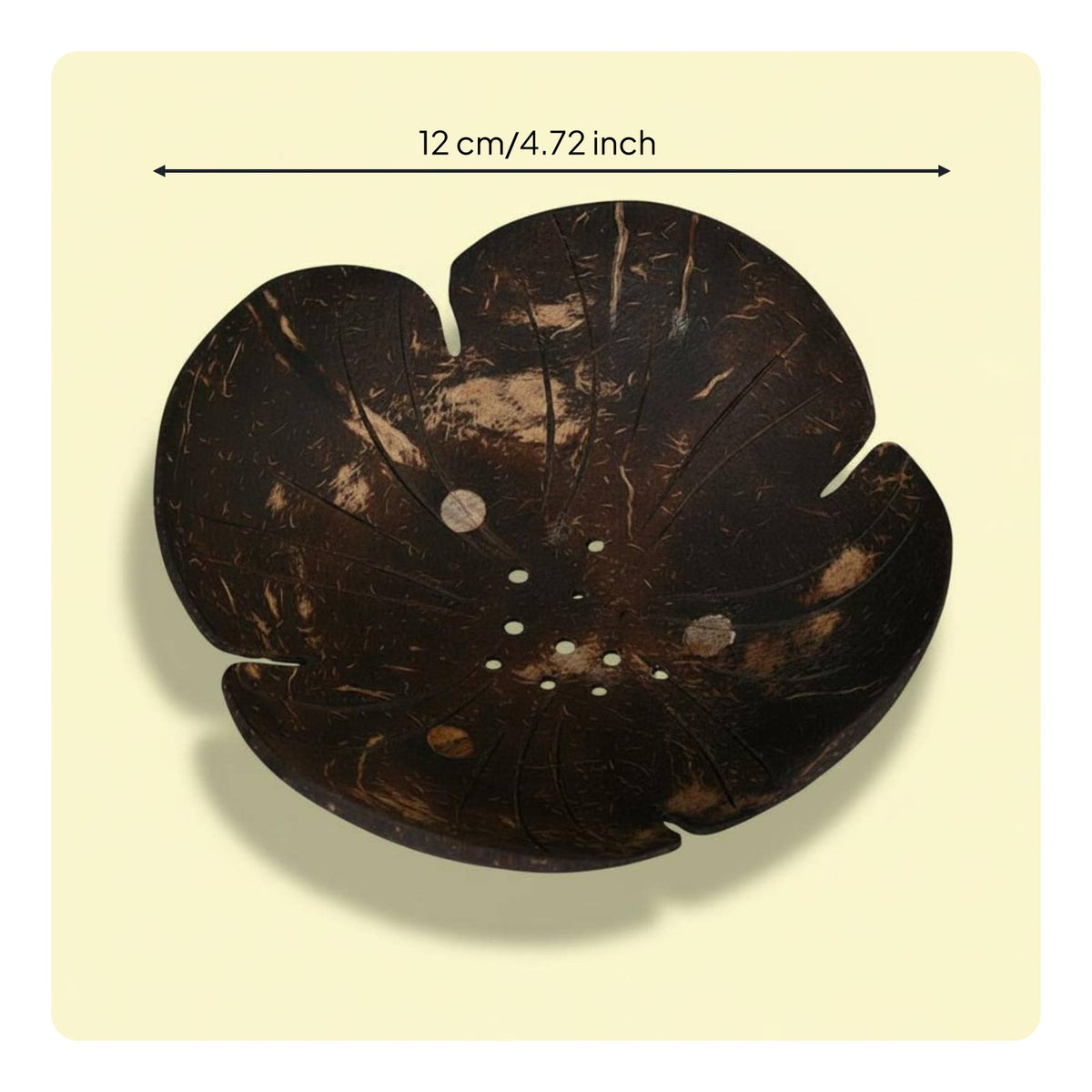 3 Pieces Coconut Shell Soap Dish Eco-Friendly Handmade Soap Tray Bathroom Accessory Decorative for Washroom