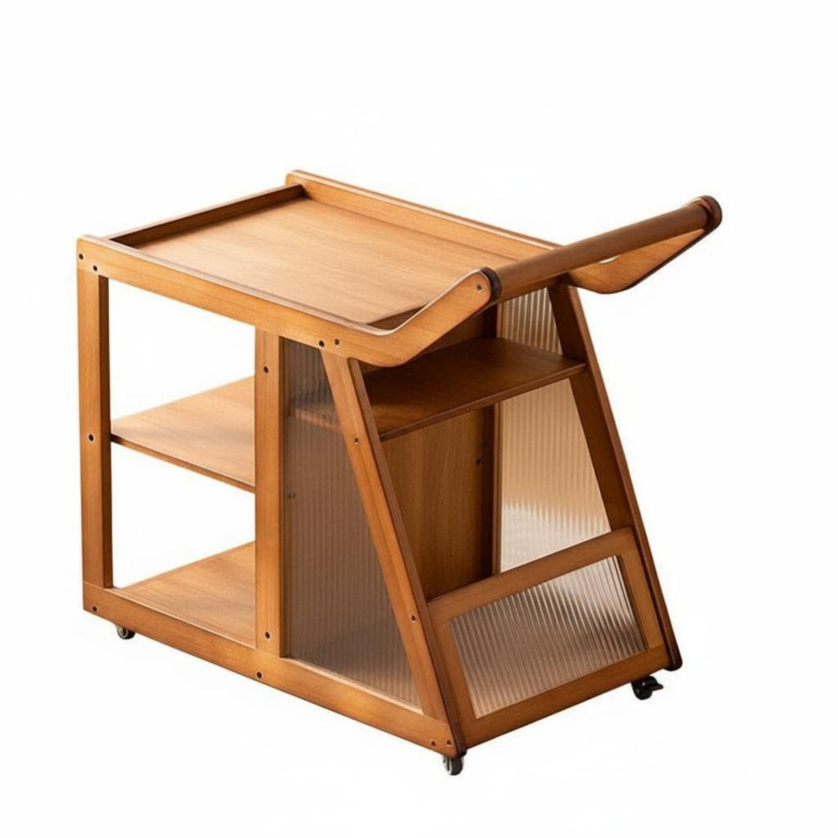 Multi-Tier Rolling Organizer With casters Mobile Furniture Sturdy Construction
