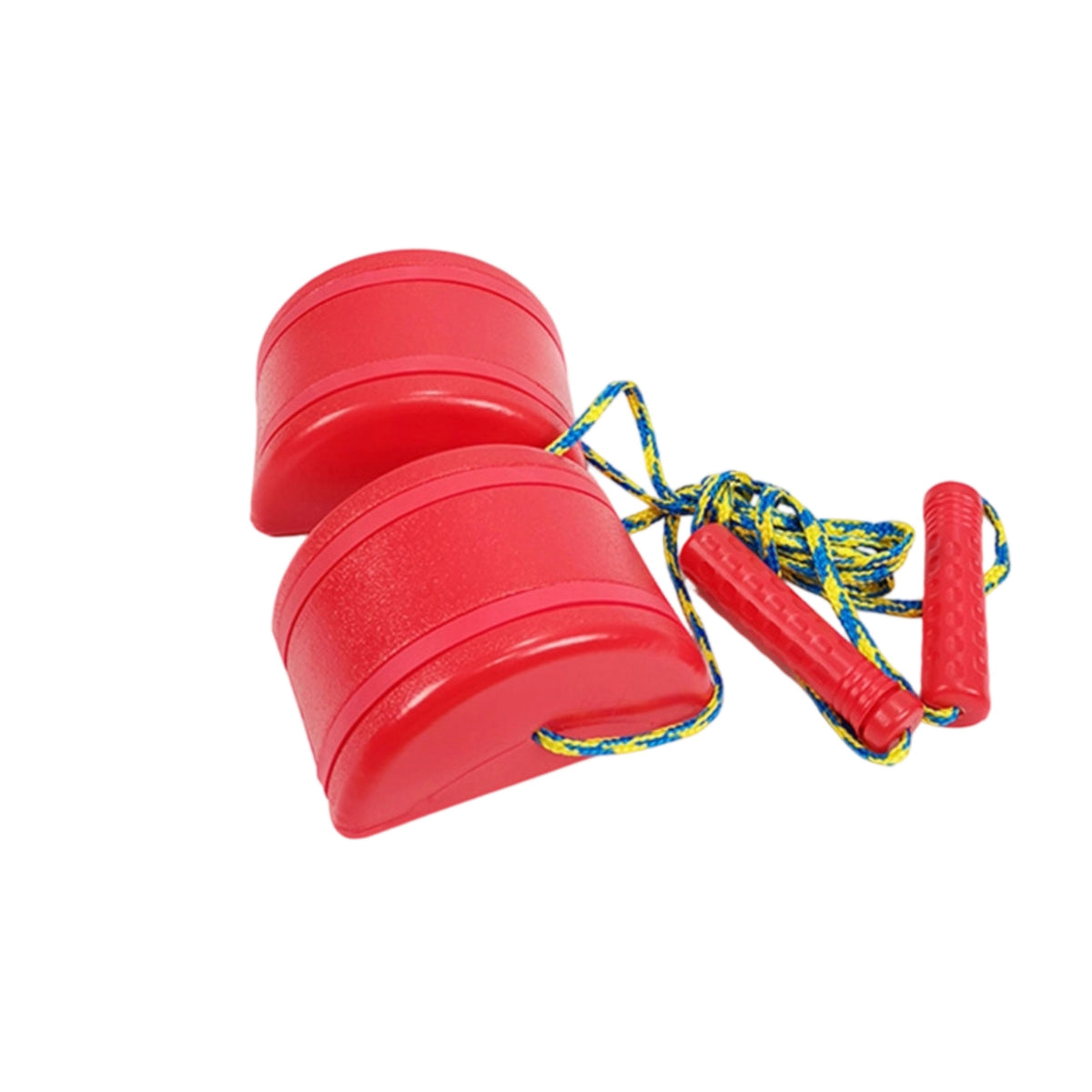 2 Pieces Stepping Stones with Rope Handles Textured Sensory Stepping Stones Balance Training Kit Molded Play Equipment Portable