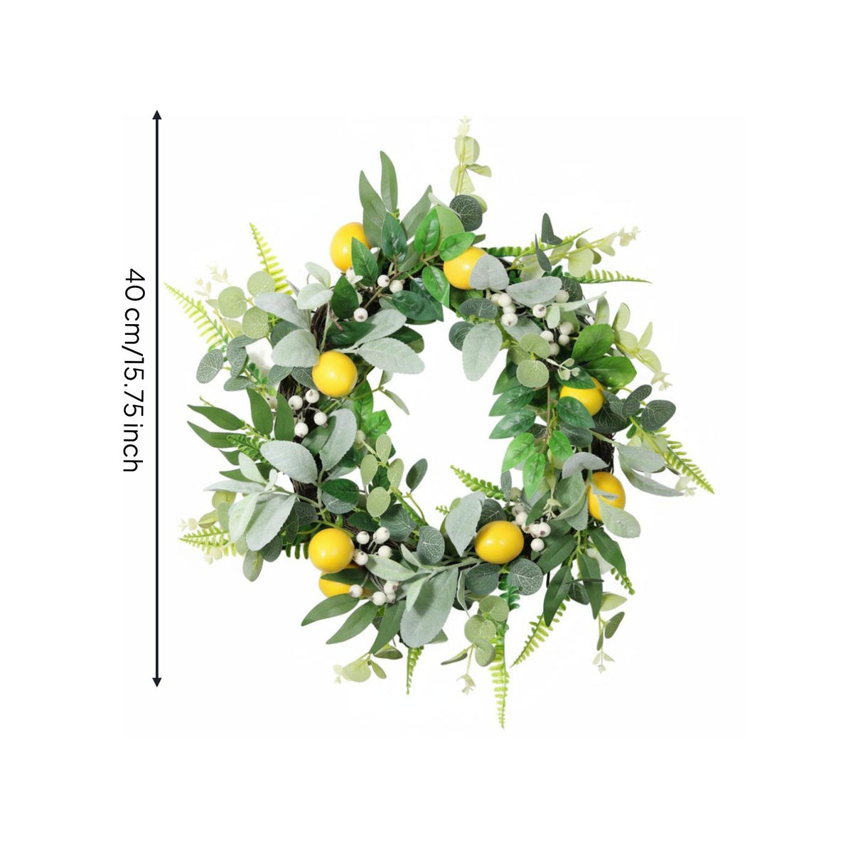 Artificial Lemon Wreath Maintenance-Effortless Lemon Wreath Vibrant Colors