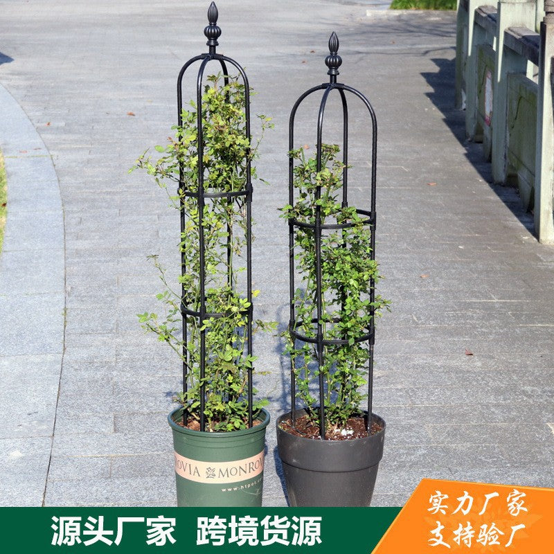 European Style 11mm Black U-Shaped Plant Climbing Support for Roses, Flowers, Potted Plants