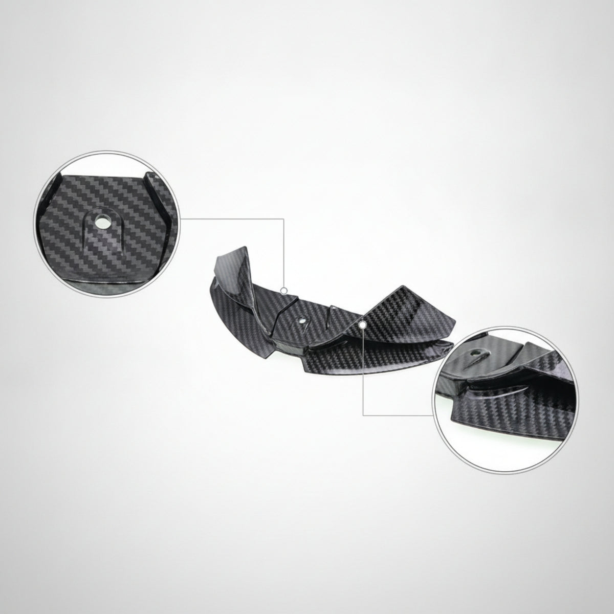 Aerodynamic Motorcycle Wind Wing Rigid Motorcycle Front Spoiler Matte Front Spoiler Winglet Downforce for Motorcyclists
