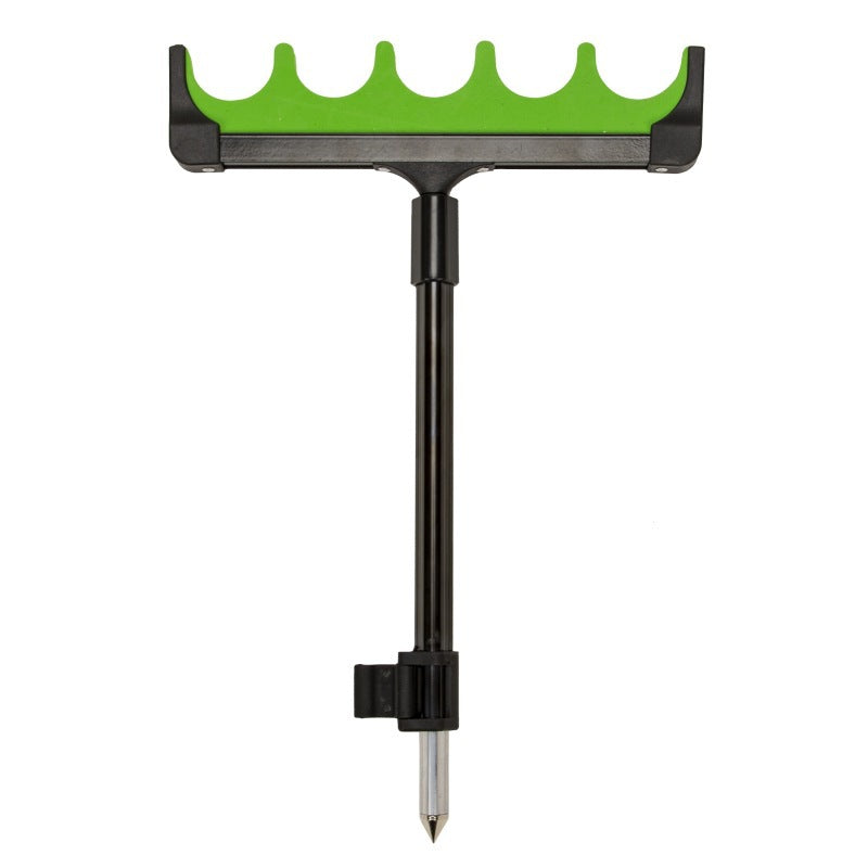 Multi-hole EVA Crossbar Support with 2-Section Adjustable Zinc Alloy Ground Stake Fishing Rod Holder