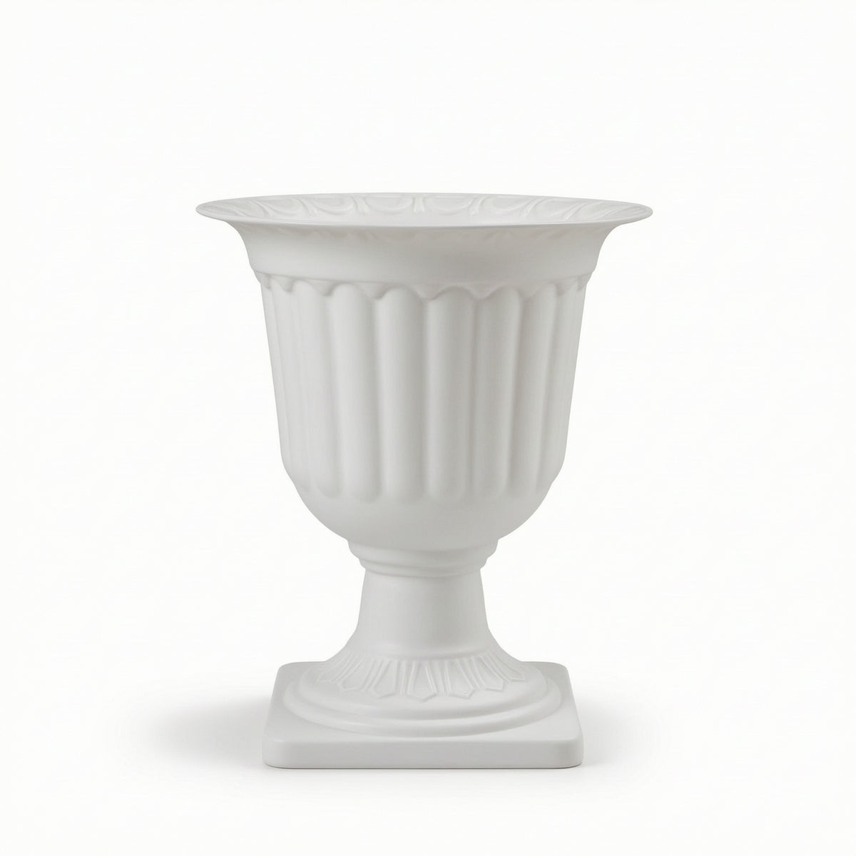 Planter with Pedestal Base Decorative Flower Pot Classic for Desk