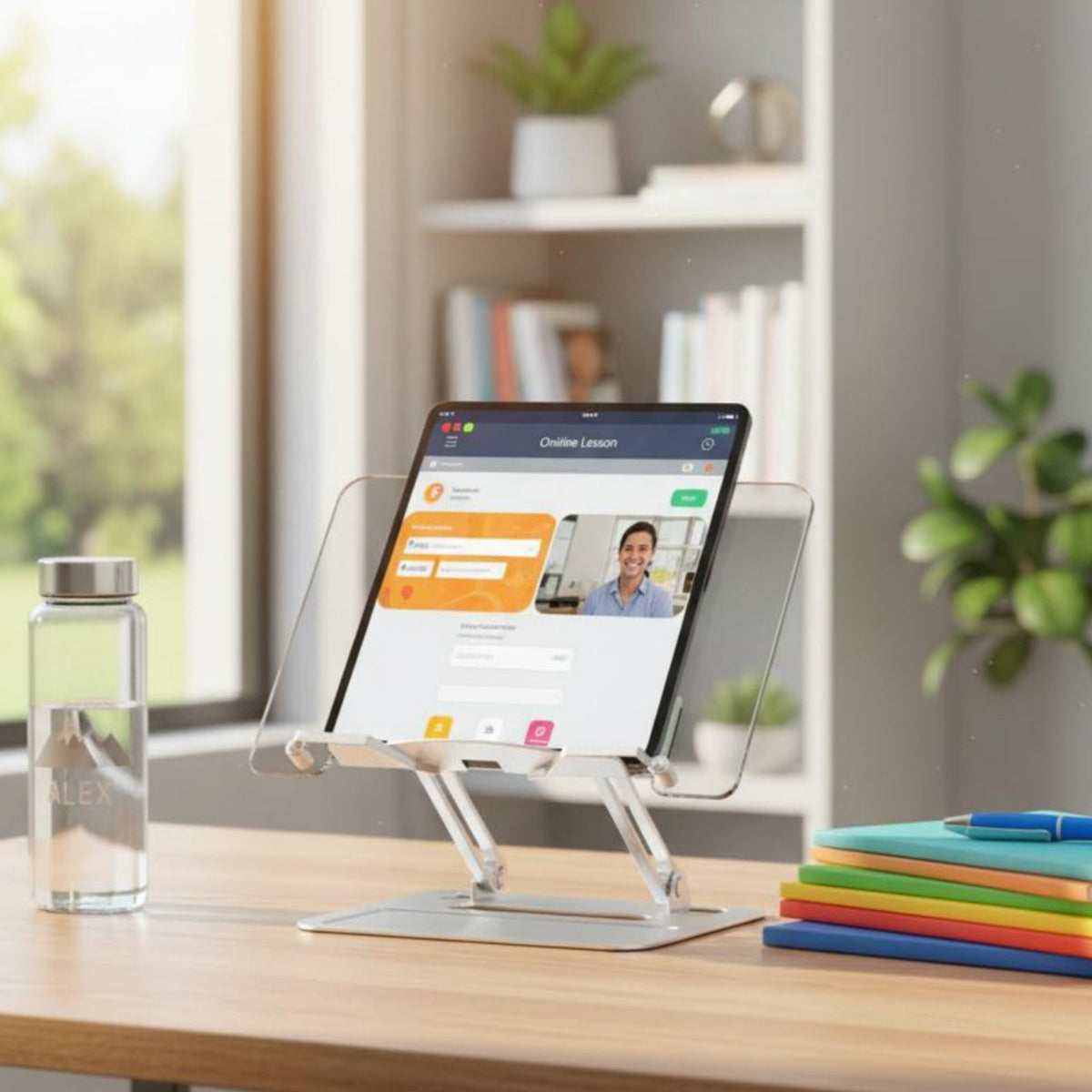 Adjustable Multi-Device Easel Wide Compatibility Adjustable Viewing Dock for Bed