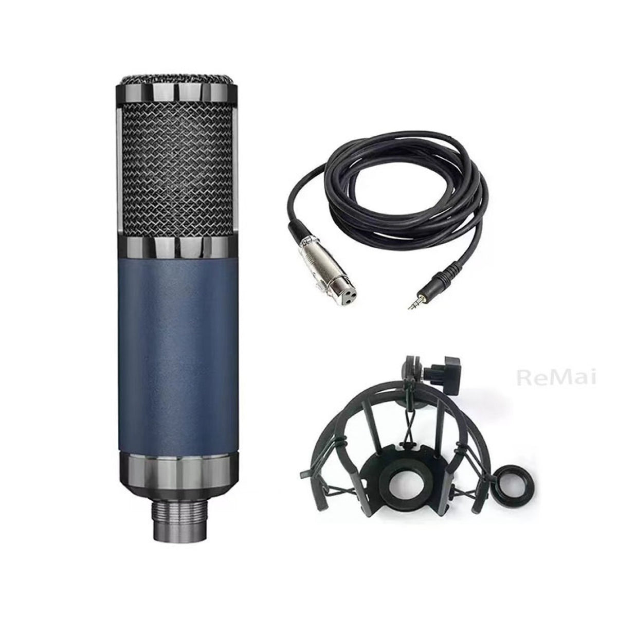 Large Diaphragm Condenser Microphone Kit with Shock Mount, F11, 48V, Bluetooth 5.0