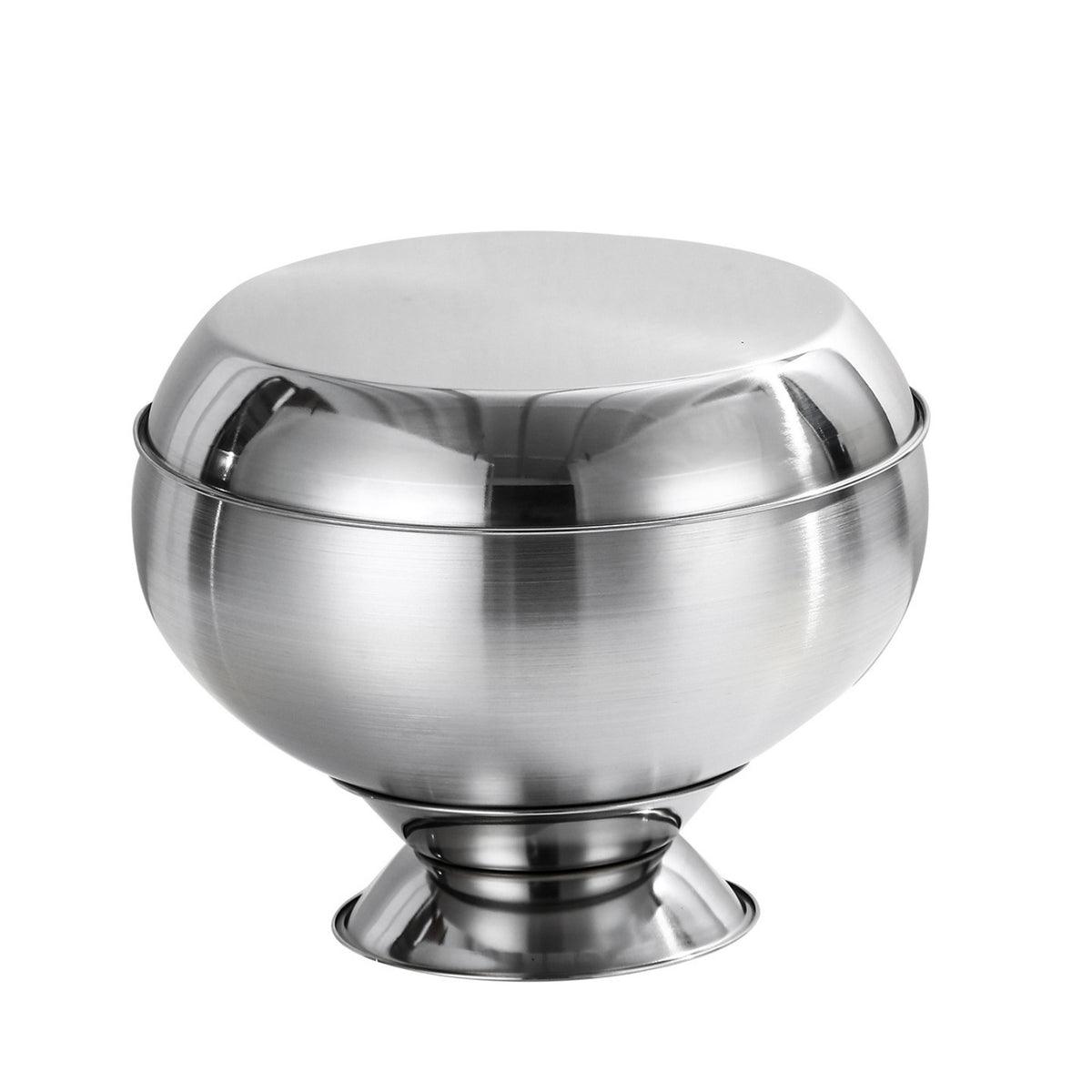 Stainless Steel Bowl Raised Base Mirror Polished Dishwasher Offering Vessel