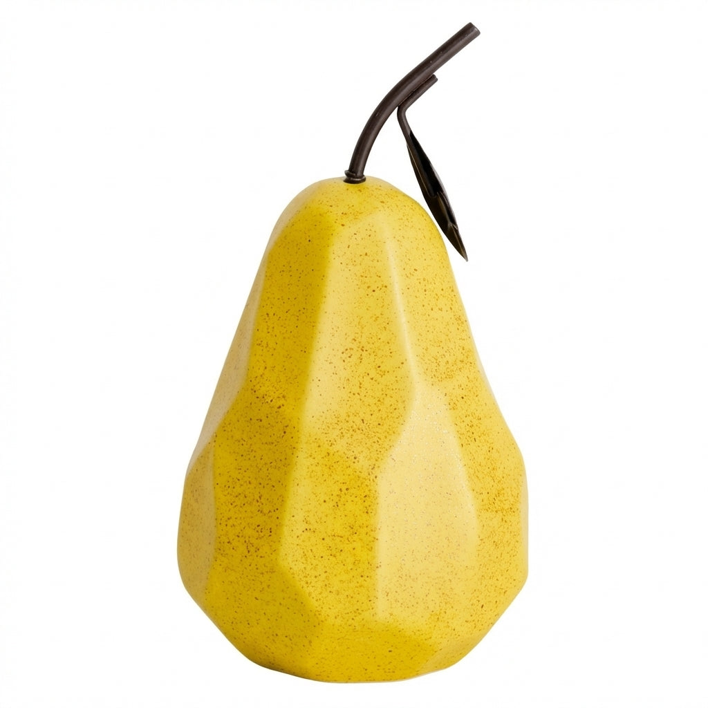 Fruit Sculpture Pear Ornament for Modern Living Room, Ceramic Fruit Sculpture Ge #variant:Yellow with Dots