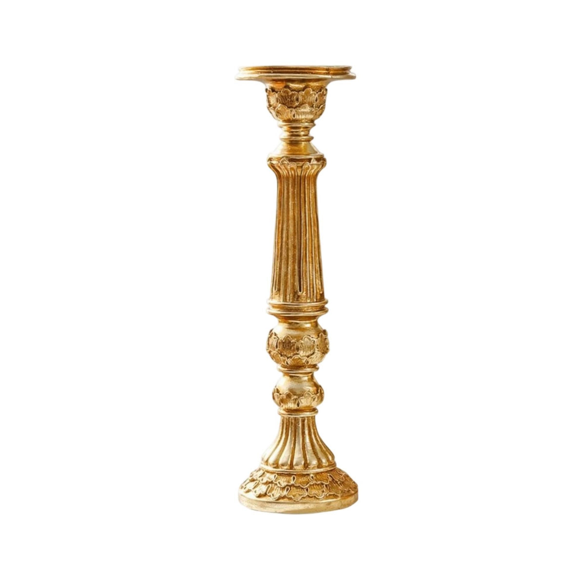 Roman Pillar Candle Holder Sculpted Decor Lustrous for Candlelit Dinners