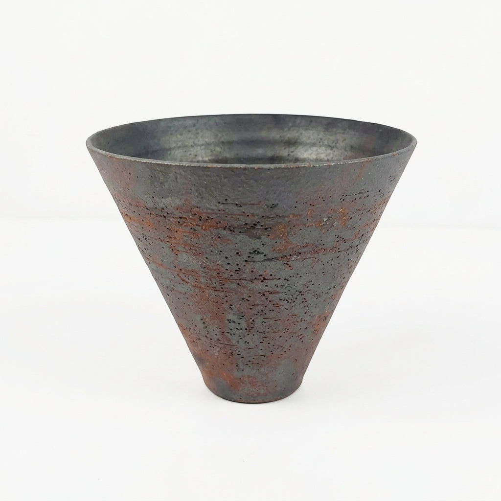 Wabi-Sabi Ceramic Vase, Handmade Rustic Texture
