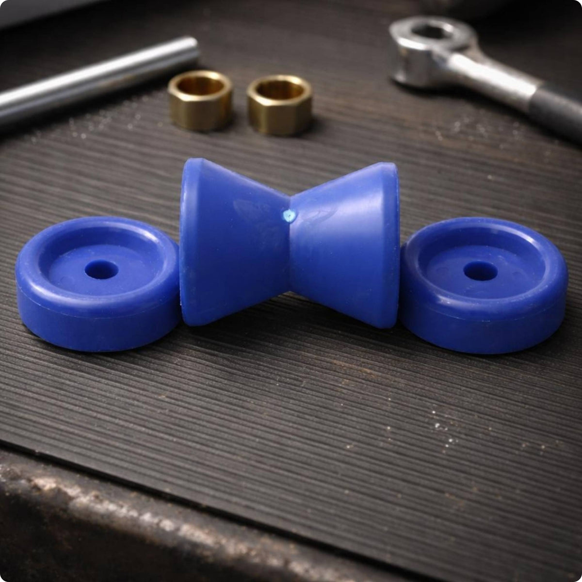 3 Pieces Blue and Black Boat Vehicle Roller Assembly 14.5 Mm Hole Boat Vehicle Roller Kit Long-Lasting Marine Hardware Reduces Friction