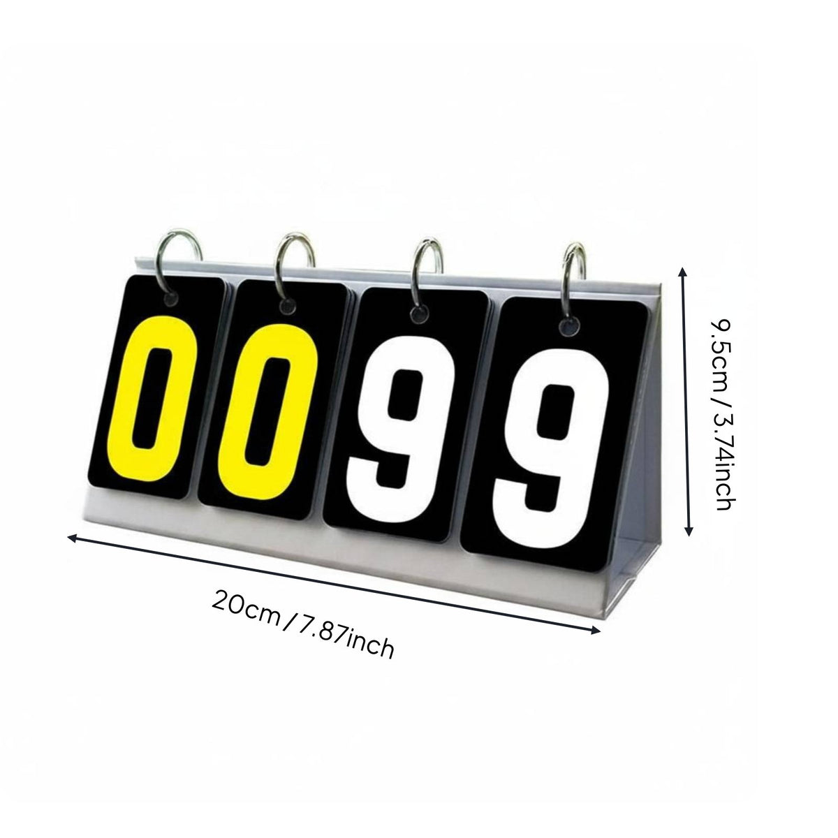 Flip Scoreboard Flippers Tabletop Score Keeper Large Numbers Portable Score Turner for Competition