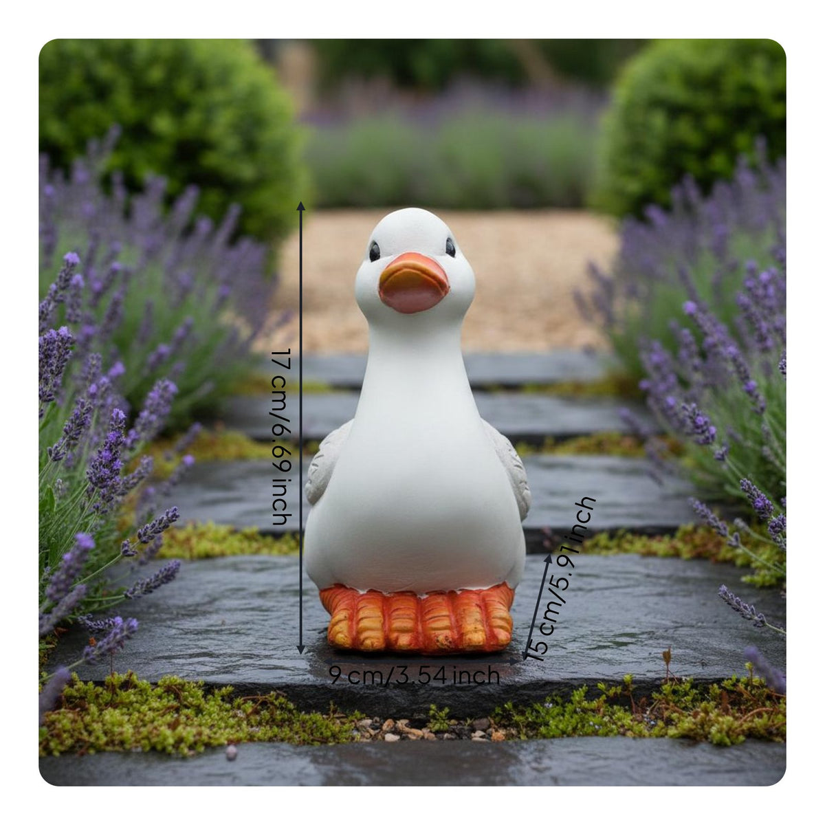 Duck Statue Resin Duck Figurine Realistic Look for Yard, Patio