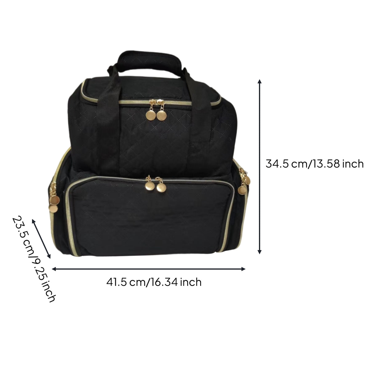 Quilted Duffle Bag Soft-Sided Quilted Travel Bag Padded Travel Case Multi-Compartment Lightweight for Travelers, Business Trips