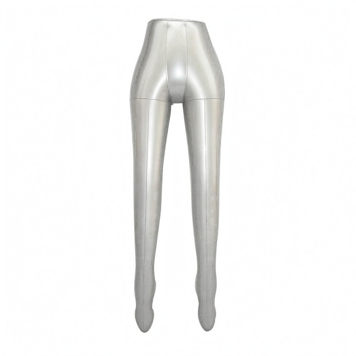 Glossy Shiny Silver Standing Leg-and-Hip Display Mannequin Lightweight Female Lower-Body Mannequin Space Saving