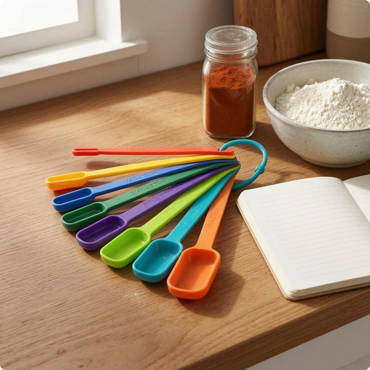 8 Pieces 8-Piece Measuring Spoon Set Lightweight Kitchenware Long-Lasting