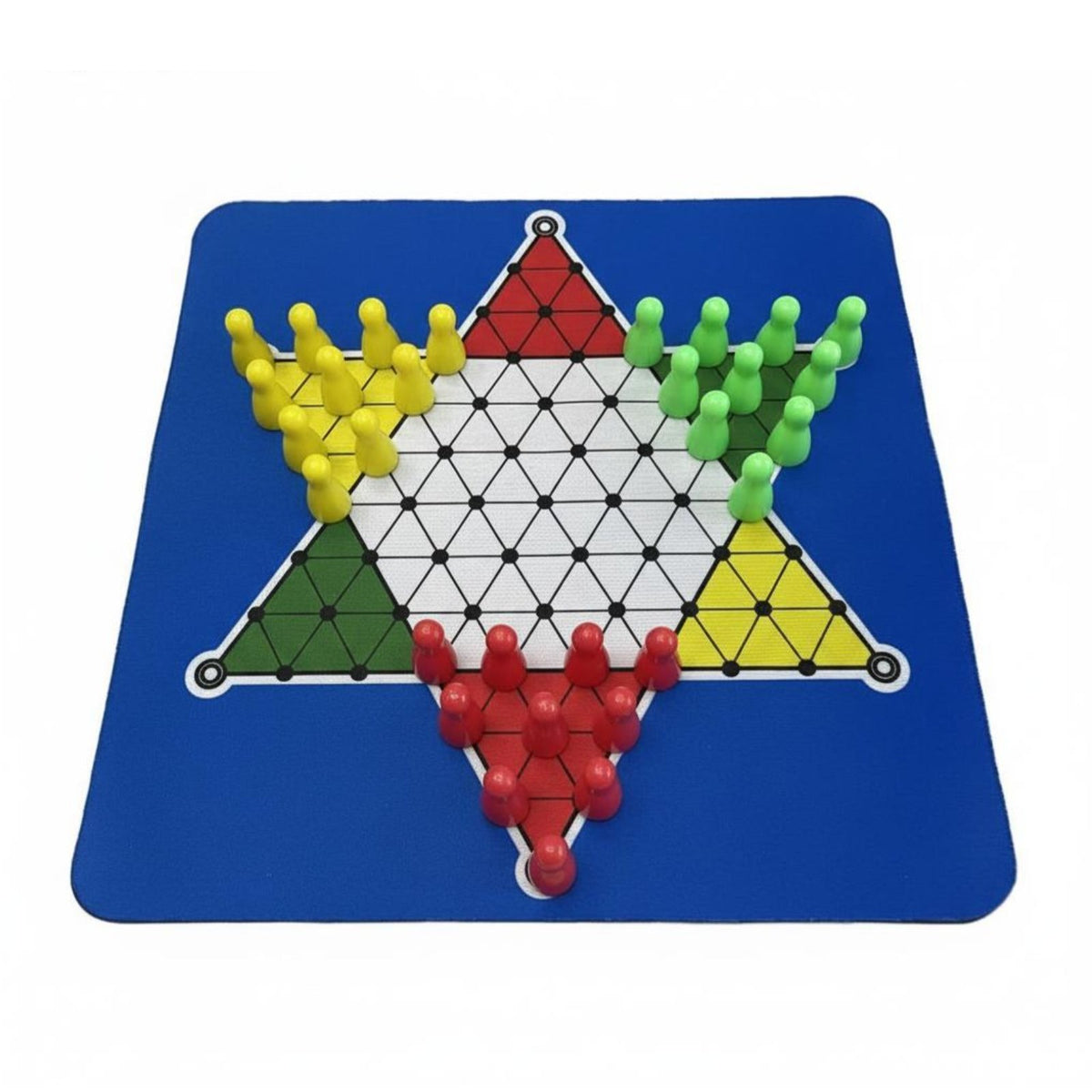Chinese Chessboard Multiplayer Chinese Checkers Chessboard Educational Rubber Mat for Kids, Family, Travel