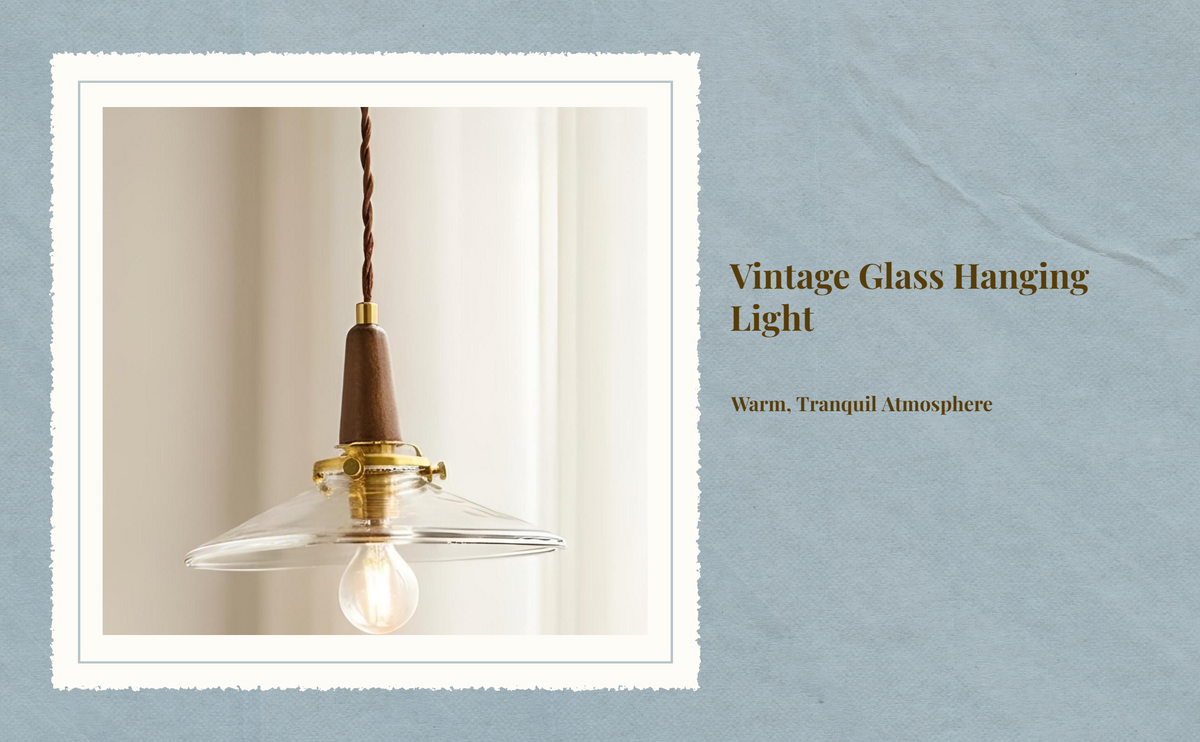 Vintage glass pendant, adjustable.