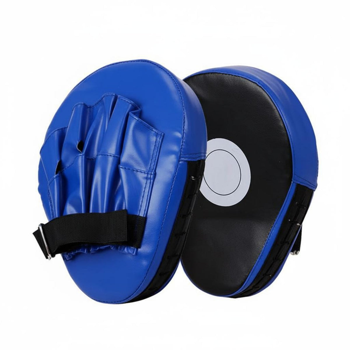 Thick Padding Boxing Hand Pad Shock Absorbing Boxing Hand Pads Ergonomic Design Curved Focus Hand Target PU Leather for Children, Adults, Home Use, Gym