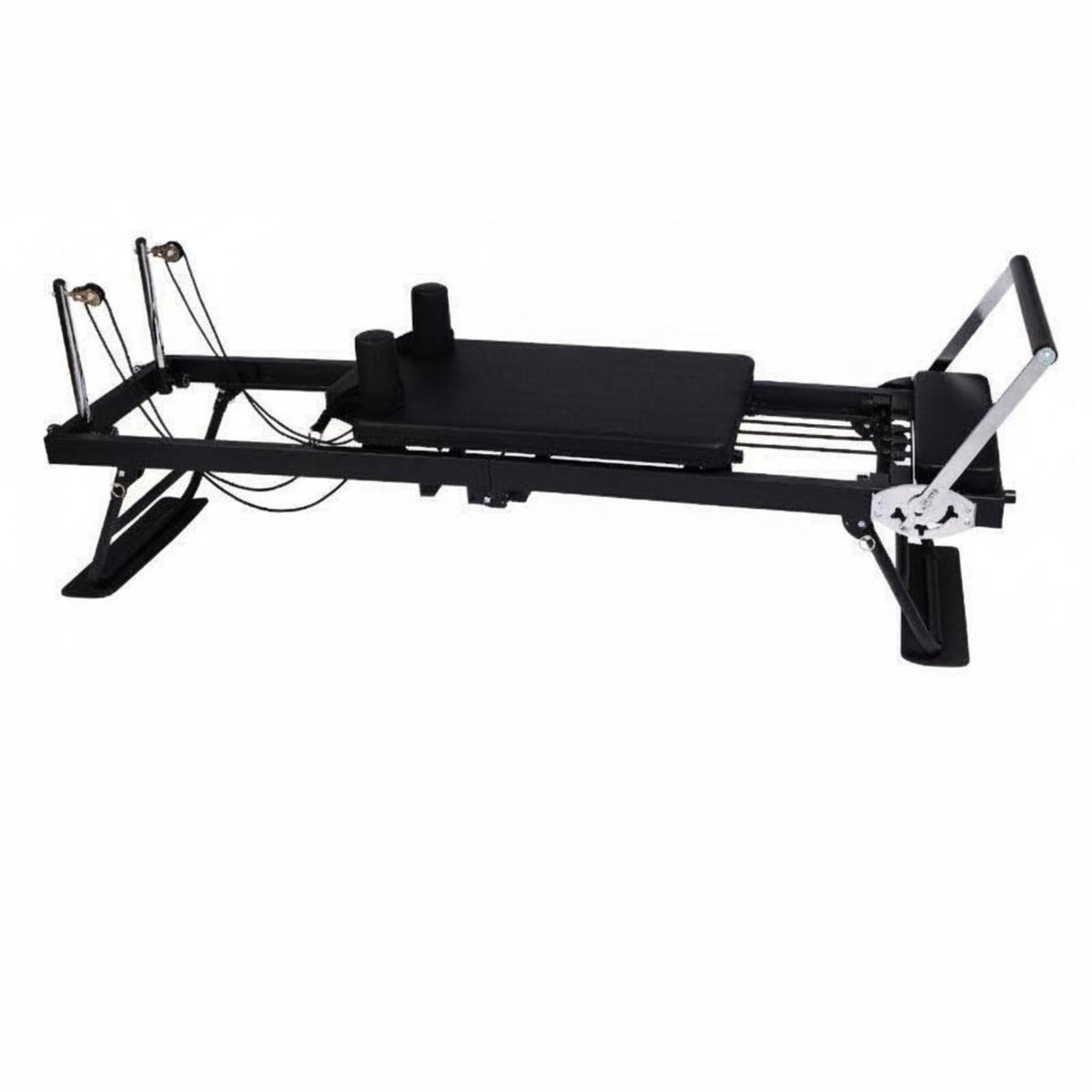 Multi-Functional Foldable Pilates Reformer Multifunctional Home Pilates Training Bed Space-Saving Core Exercise Reformer Machine Easy to Move for Gym