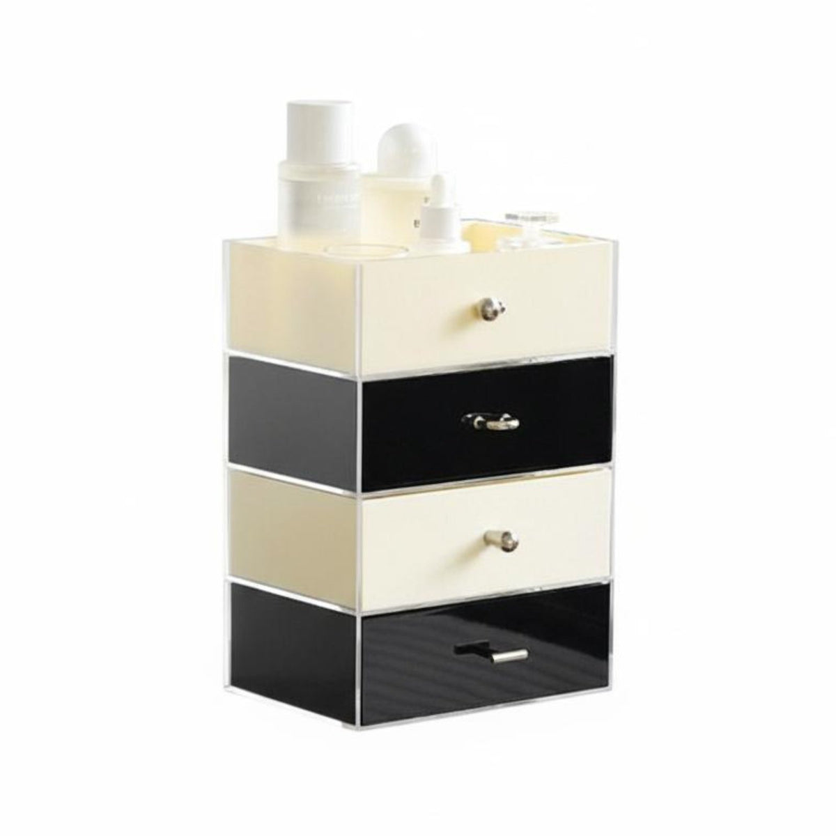 Stackable Multi-Drawer Cabinet Space Saving Cosmetic Case Removable Drawers