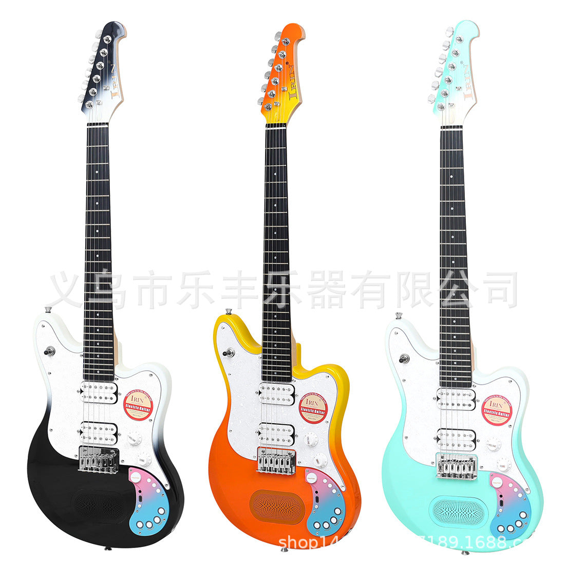 IRIN R-331MINI 24-Fret Portable Electric Guitar with Built-in Speaker and Bluetooth