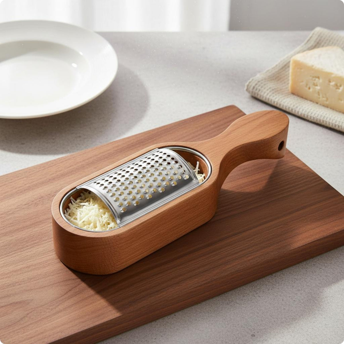 Wooden Cheese Grater uncoveredEnded Shredding Tool Rust-Resistant