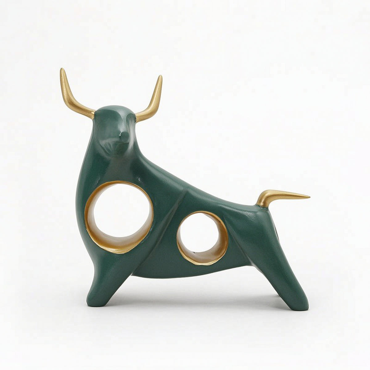 Bull Figurine Abstract Bull Statue Sculptural for Tv Stand, Art Collectors