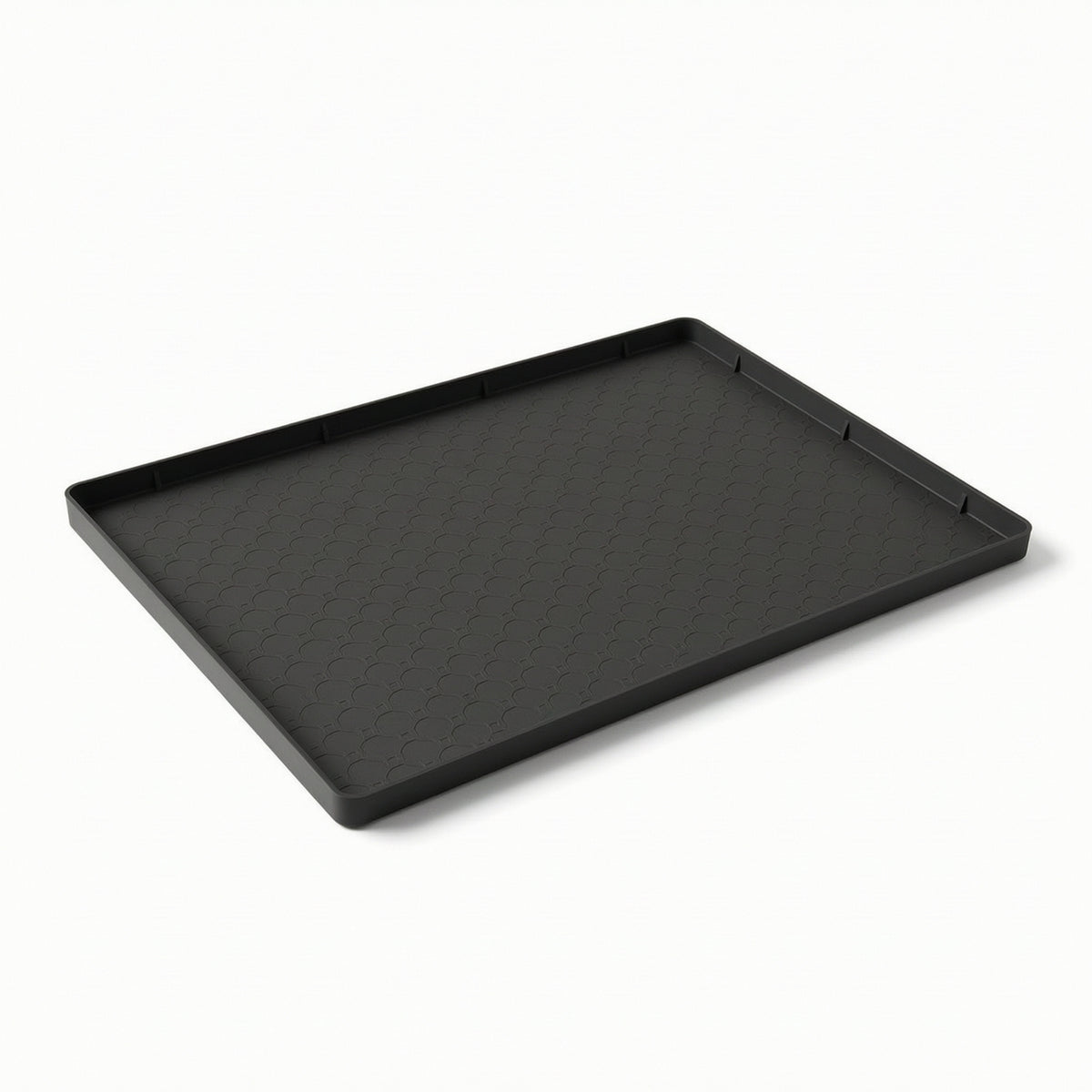 Silicone Tray Mat with Raised Rim Mess Control for Refrigerator