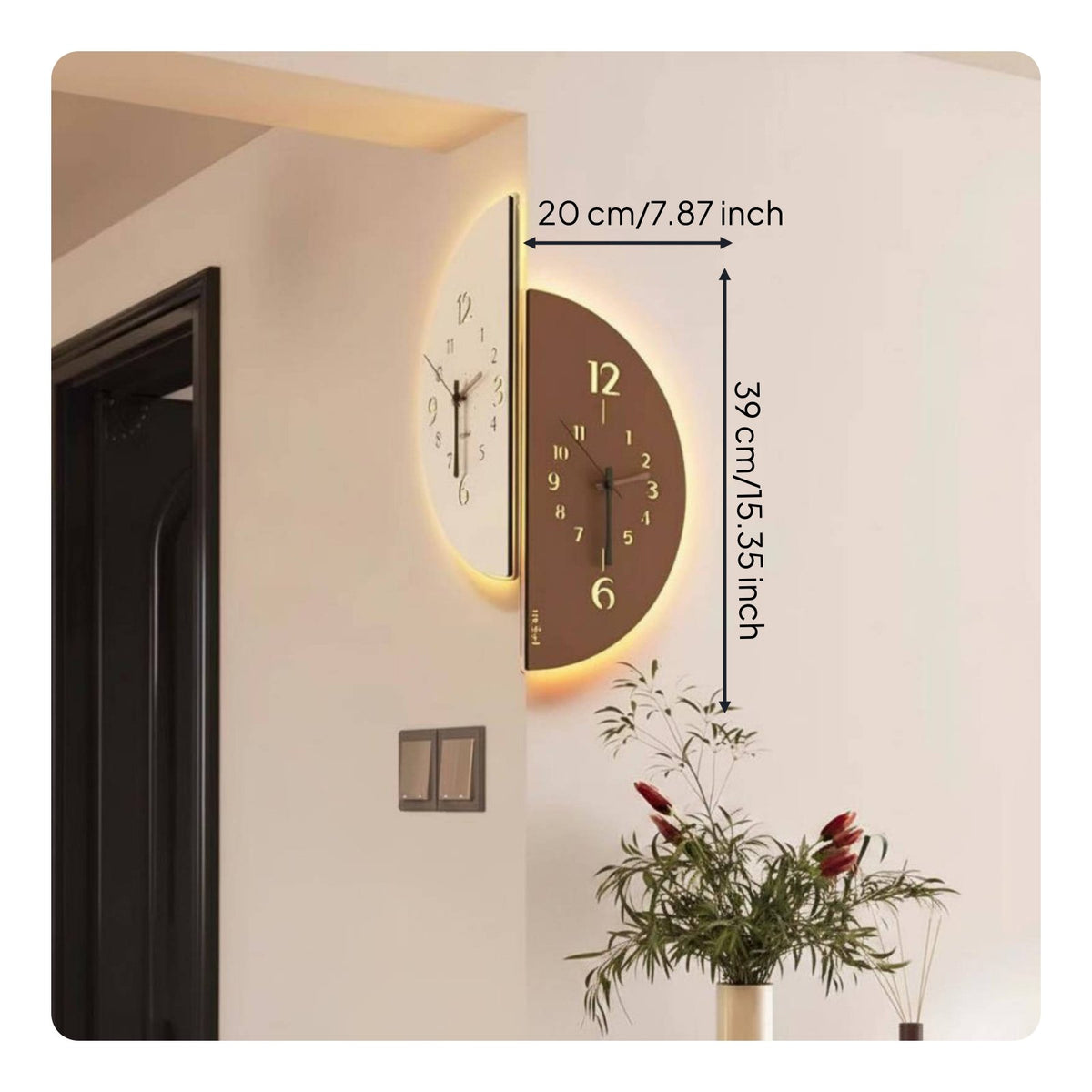 Double-Sided Wall Corner Timepiece Creative Design Corner Wall Corner Timepiece